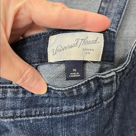 Universal Thread Dark Indigo Denim Overall Dress - Picture 5 of 5